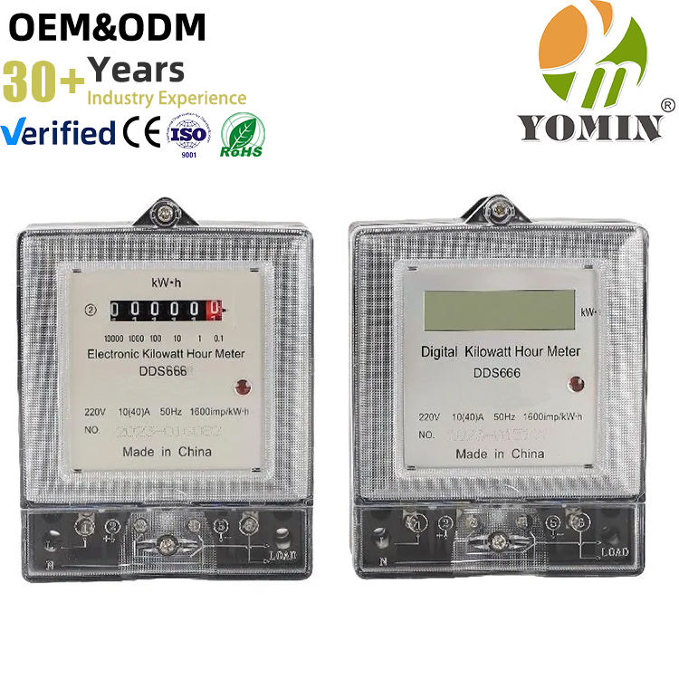 Wholesale Digital Power Kilowatt Hour Energy Meter Watt Kwh Wattmeter Monitor 220V 40A Electric Single Phase Energy Meter