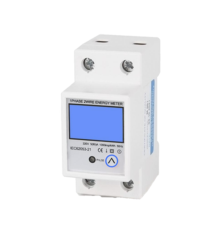 Single-Phase Two-Wire LCD Digital Display Wattmeter Electrical Din Rail Kilowatt-Hour Energy Meters for Power Consumption