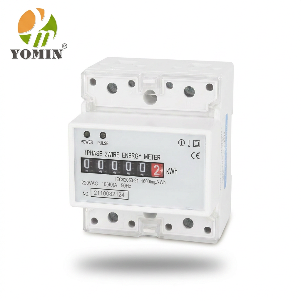 Single 1 Phase 2Wire DIN Rail Energy Meter 4Model Analog Wireless Electric Kilowatt-Hour Meter 230VAC Din-Rail Energy Watt Meter