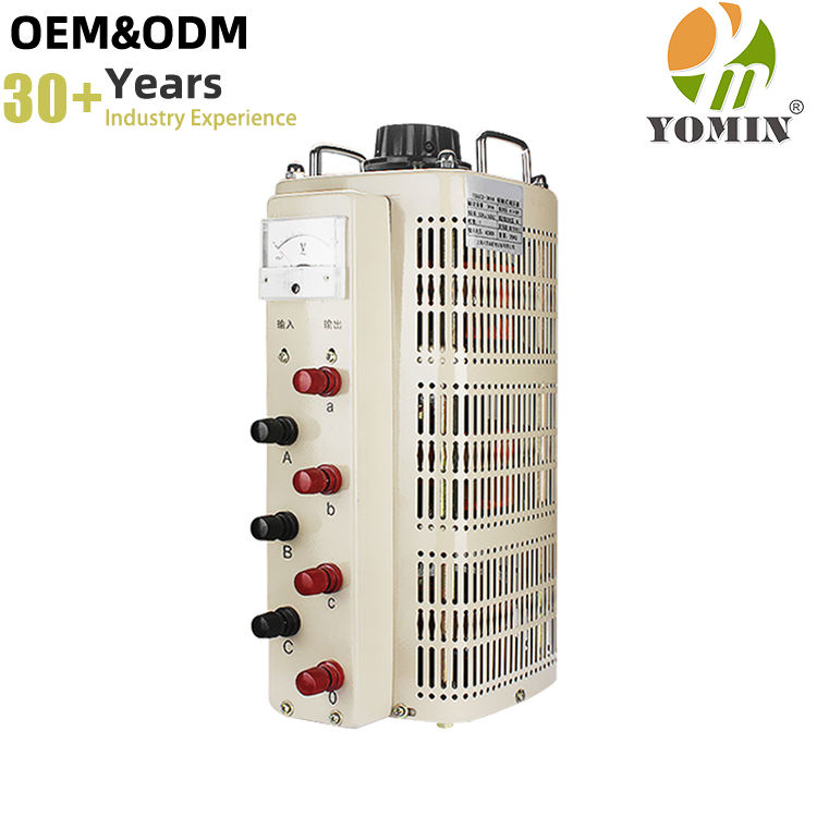 Adjustable Contact TSGC2 9K AC SVC Manual Three-Phase Voltage Stabilizer Self-cooled Variac Regulator Variable Transformer