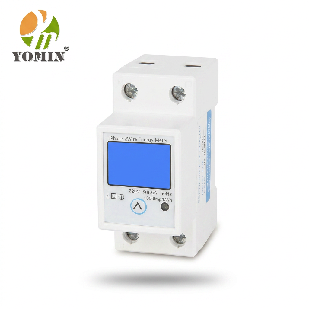 Factory Price 220V 230V Din Rail Digital Energy Power Electricity Meter Rail 1Phase 2wire Energy Meters for Alternating Current