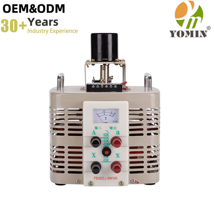 TDGC2-5KVA Single Phase Adjustable Manual Toroidal Variac Transformer 0-250AC Output 220V AVR 230V Nominal Voltage Regulator