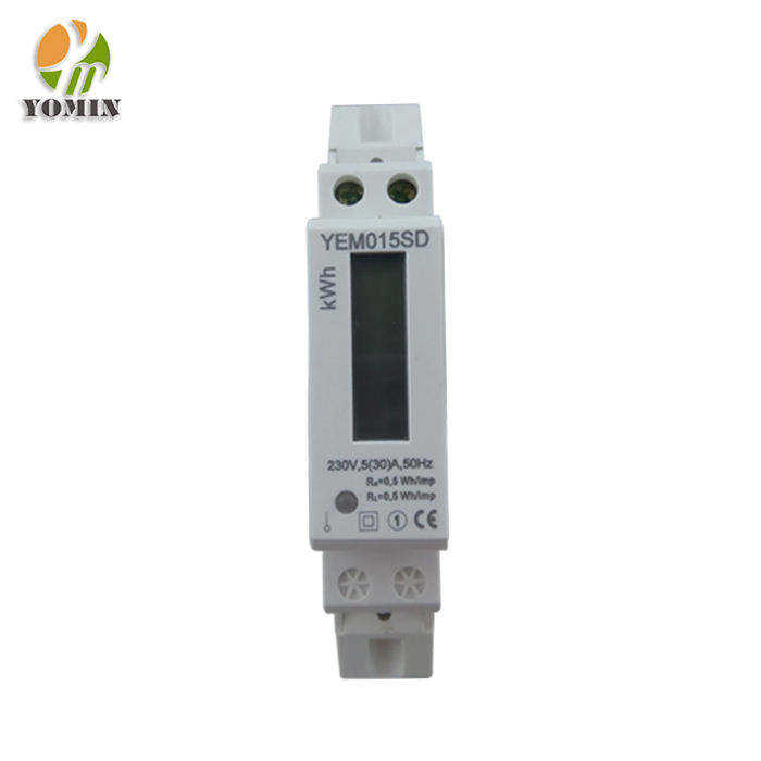 Din Rail Mount Energy Monitor Single Phase Electronic LCD Display Kilowatt Watt Meter Wattmeter Kwh Energy Meter
