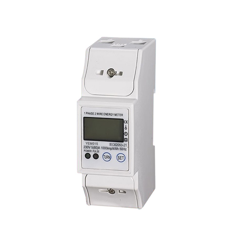 CE YEM015 Model Single Phase Smart DIN Rail RS485 Digital Electric Energy Meter with LCD Display